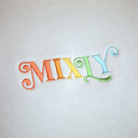 Mixly Rainbow Sweatshirt Embroidery 