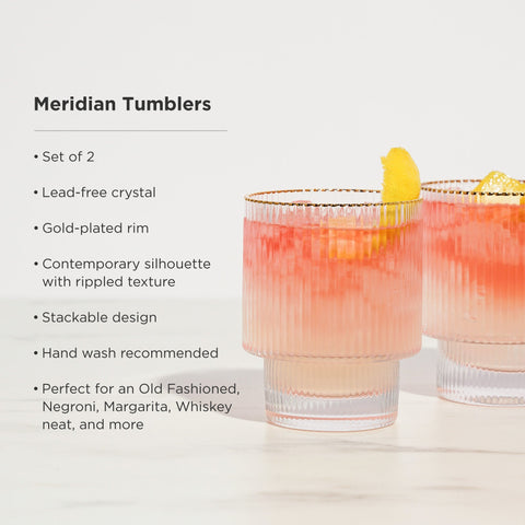 Meridian Crystal Tumblers Set of 2