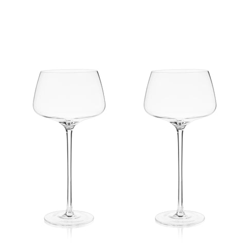 Raye Angled Crystal Amaro Spritz Glasses Set of 2