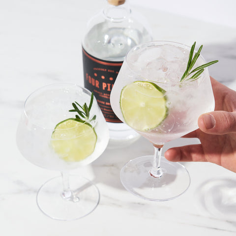 Raye Angled Crystal Gin & Tonic Glasses Set of 2