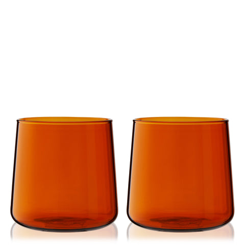 Aurora Amber Cocktail Tumblers, Set of 2