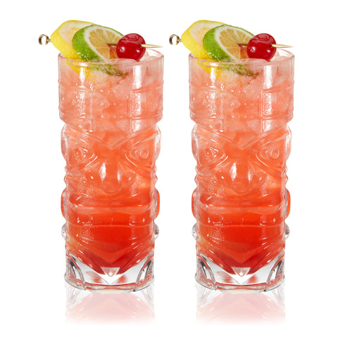 Pacific Crystal Tiki Glasses Set of 2