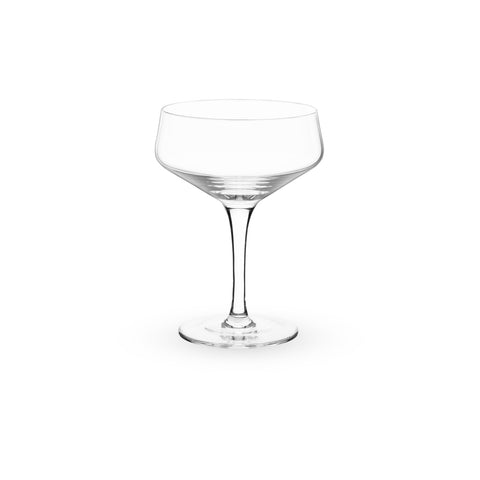 Raye Angled Crystal Coupe Glasses Set of 2