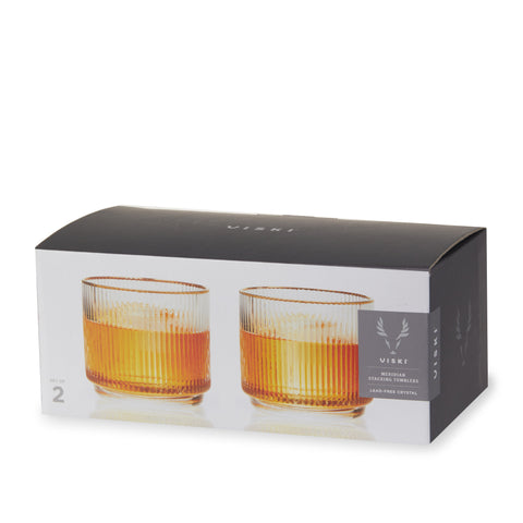 Meridian Crystal Lowball Tumblers Set of 2